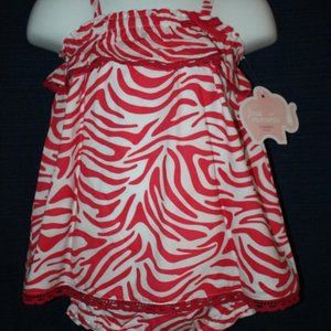 NWT - Girls 2 Pc Set - FIRST MOMENTS - 3 Month Layette - Pink & White